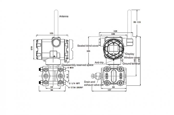 RPT244 GPRS / Lora drahtloser Differenzdrucktransmitter 2