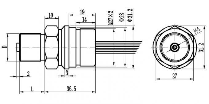 Diaphragma-Schützer Wasser Luft Flüssigkeit Hydraulikdrucksensor 1