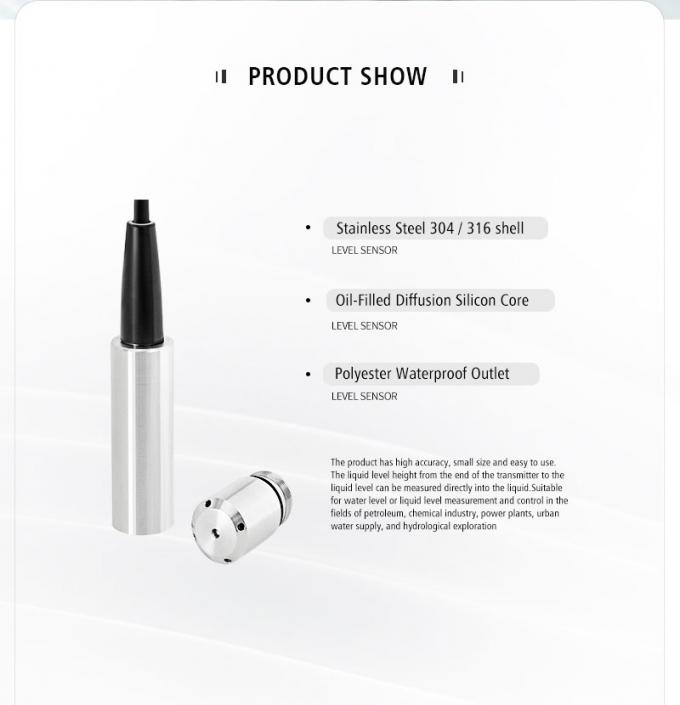 Ruijia Throw-in Unterwasser-Sensor Druck-Spiegel-Sender Wasser-Tank-Spiegel-Transduzors 1